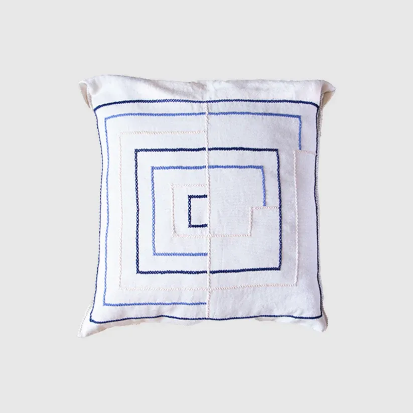 Set Laberinto (cojín azul)